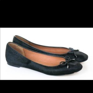 Halogen Calf Hair Black Flats Sz 10